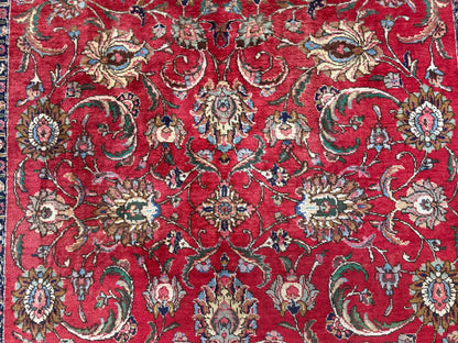 Vintage handgeknoopt vloerkleed – klassieke florale stijl – ca. 320 × 207 cm