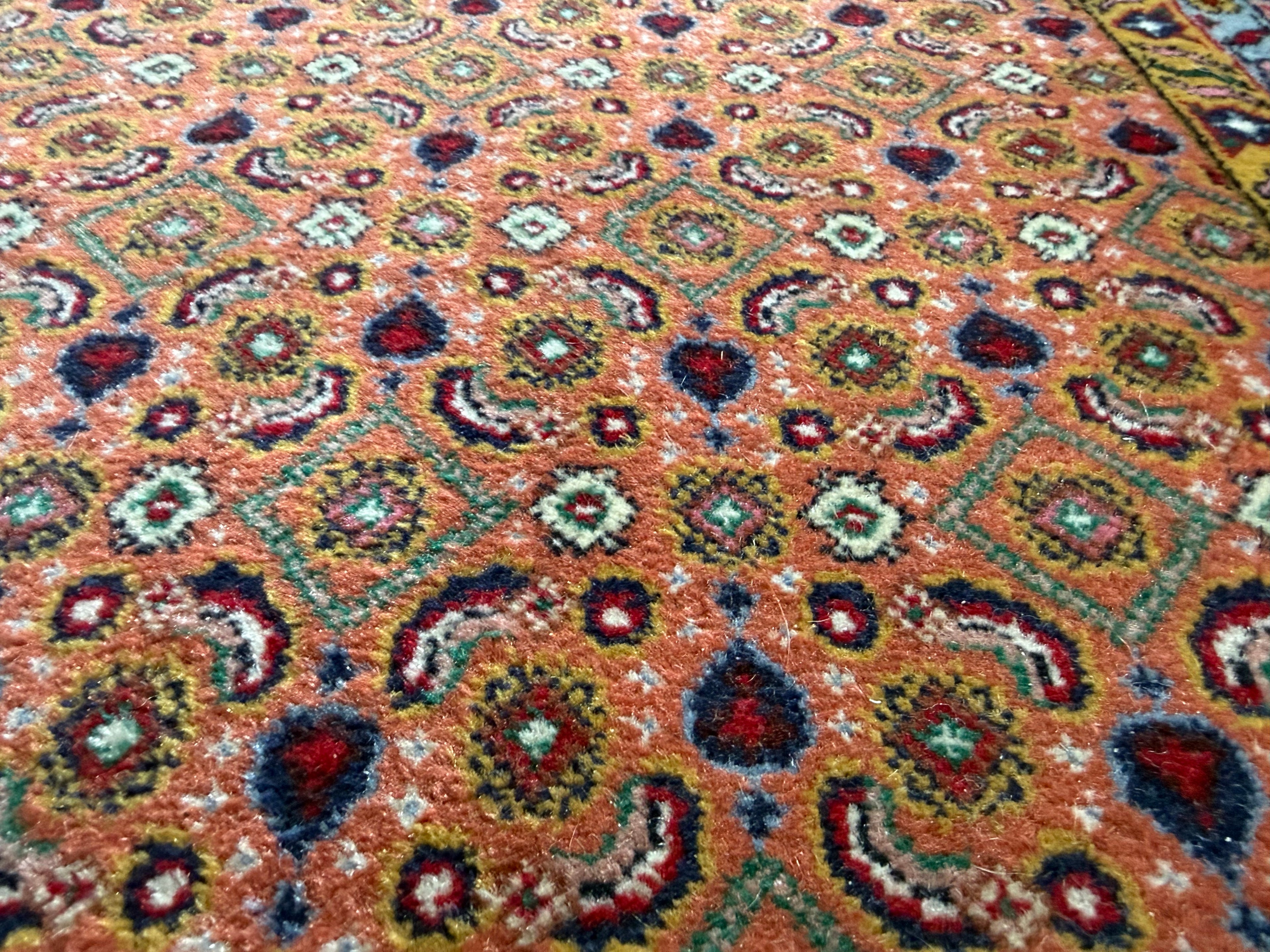 Tapete vintage nó à mão – estilo Bidjar – 310 × 200 cm – padrão Mahi