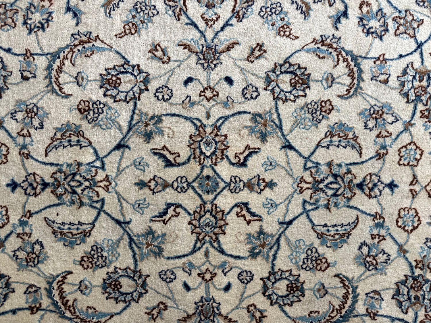 Handgeknoopt Vintage Perzisch Nain Tapijt – 200 × 200 cm