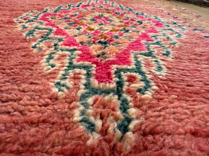 Handgeknoopt vintage Marokkaans tapijt – ca. 370 × 204 cm