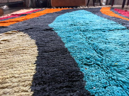 Vintage Moroccan Postmodern Rug 1980s Abstract Design – 332 × 205 cm