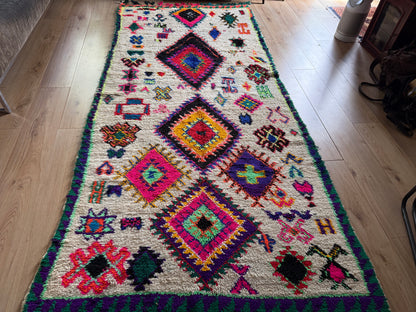 Tapis marocain vintage Azilal – 290 × 126 cm
