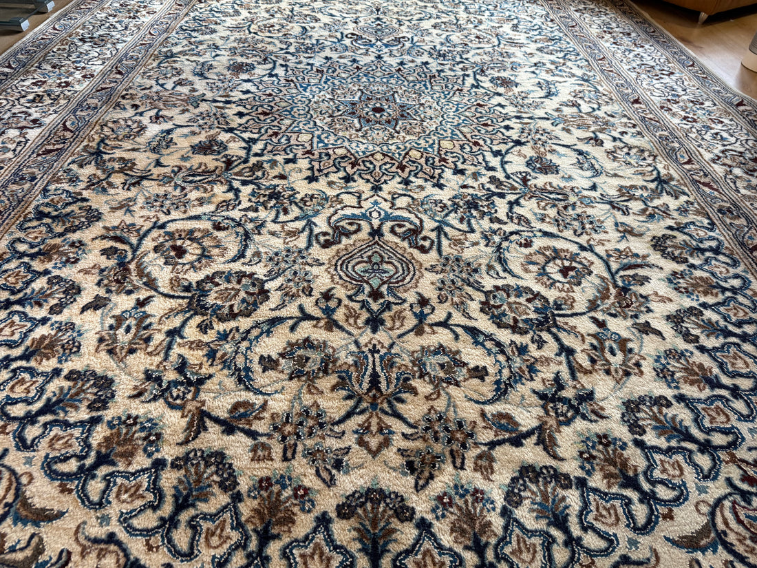 Handgeknoopt vintage Oosters Nain tapijt – ca. 245 × 345 cm