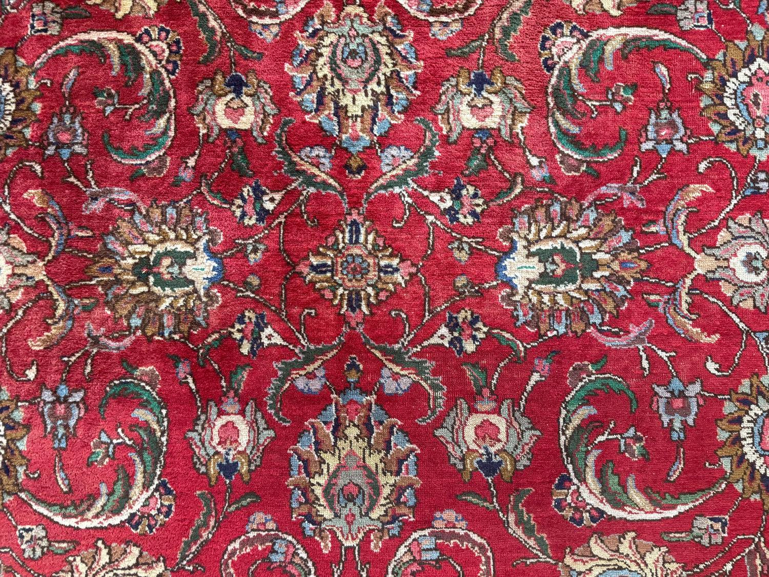 Vintage handgeknoopt vloerkleed – klassieke florale stijl – ca. 320 × 207 cm