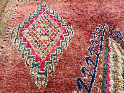 Handgeknoopt vintage Marokkaans tapijt – ca. 370 × 204 cm