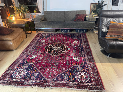 Handgeknoopt Vintage Oosters tapijt – ca. 248 × 182 cm