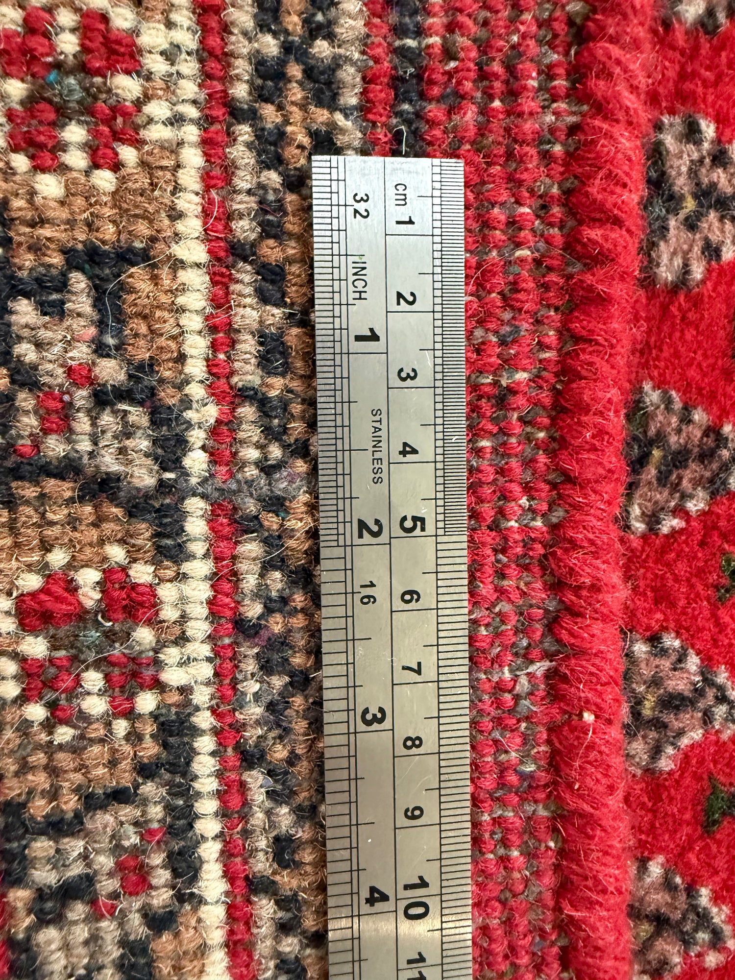 Vintage handgeknoopt vloerkleed – klassiek boteh design – ca. 192 × 125 cm