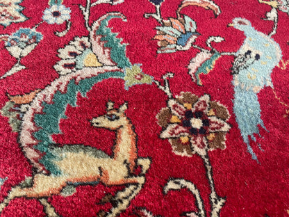 Groot Oosters Tabriz stijl tapijt 350 x 220 handgeknoopt vintage