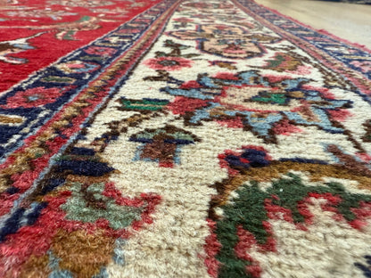 Vintage handgeknoopt vloerkleed – klassieke florale stijl – ca. 320 × 207 cm