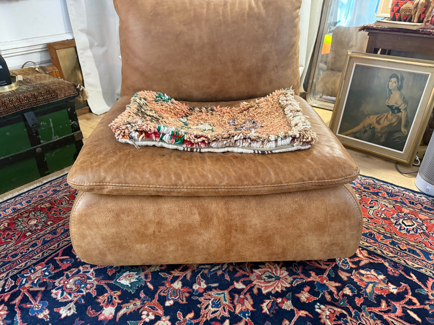 Handgemaakt kussen van een vintage Marokkaans tapijt ca. 60 × 40 cm