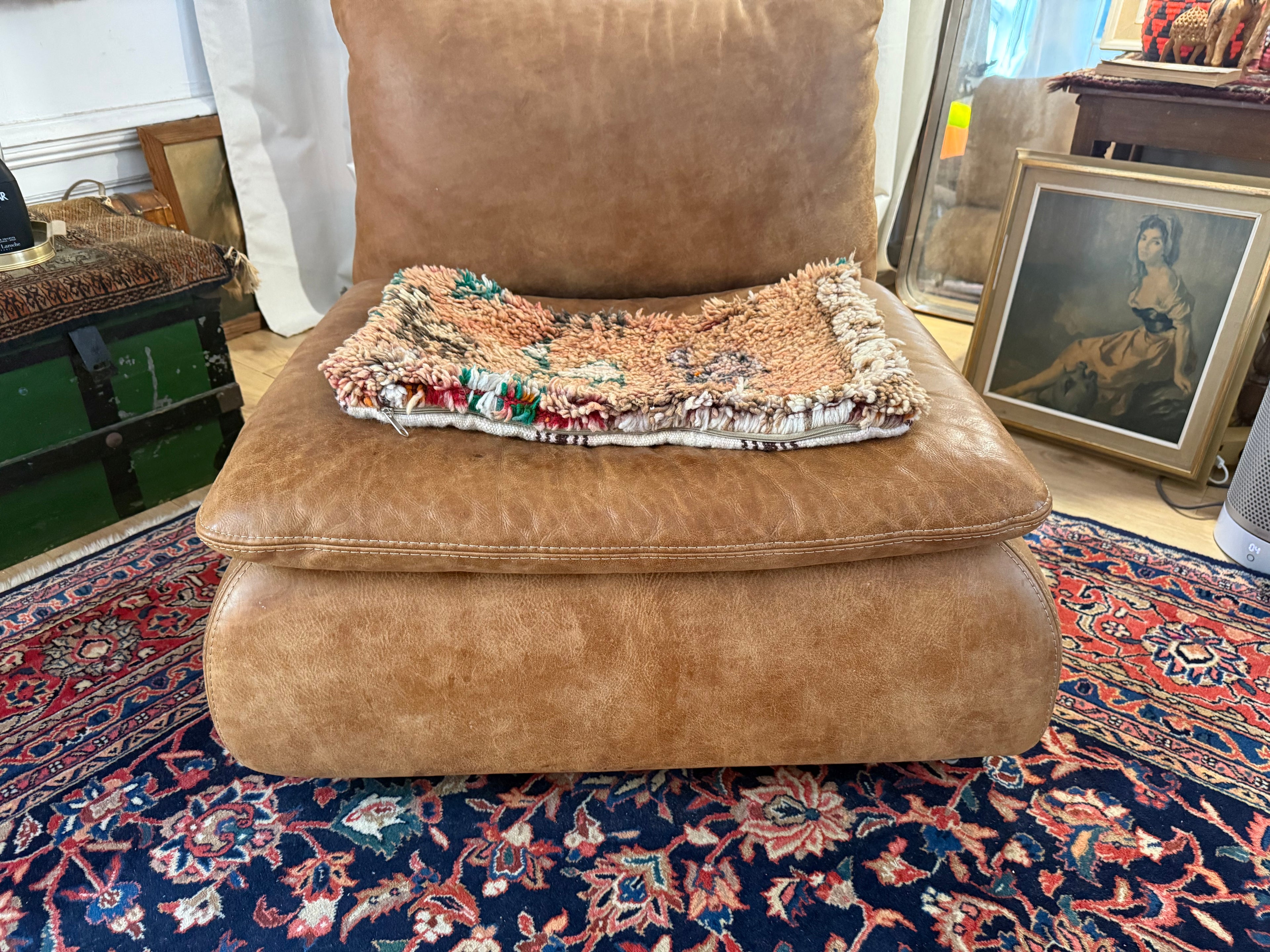Handgemaakt kussen van een vintage Marokkaans tapijt ca. 60 × 40 cm