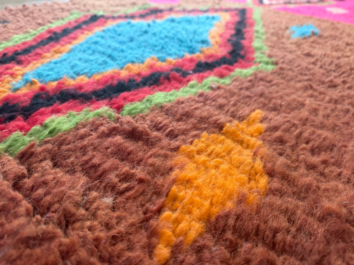 Vintage Marokkaanse Azilal loper – 390 × 80 cm