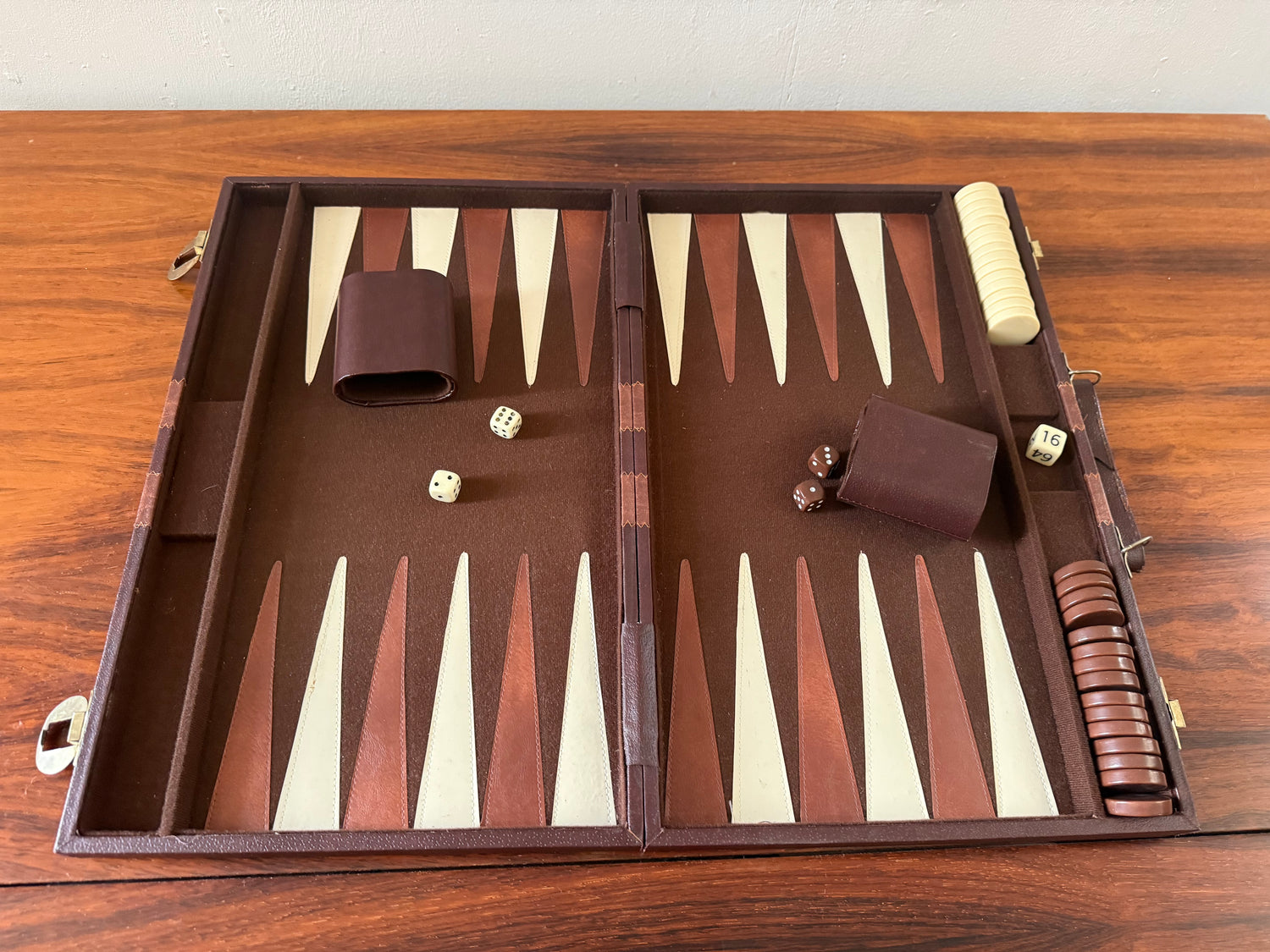 Vintage Backgammon Set Years 80 (1981) Retro Executive Briefcase