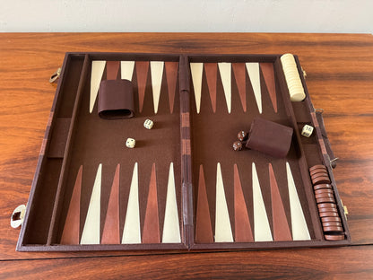 Vintage Backgammon Set Years 80 (1981) Retro Executive Briefcase