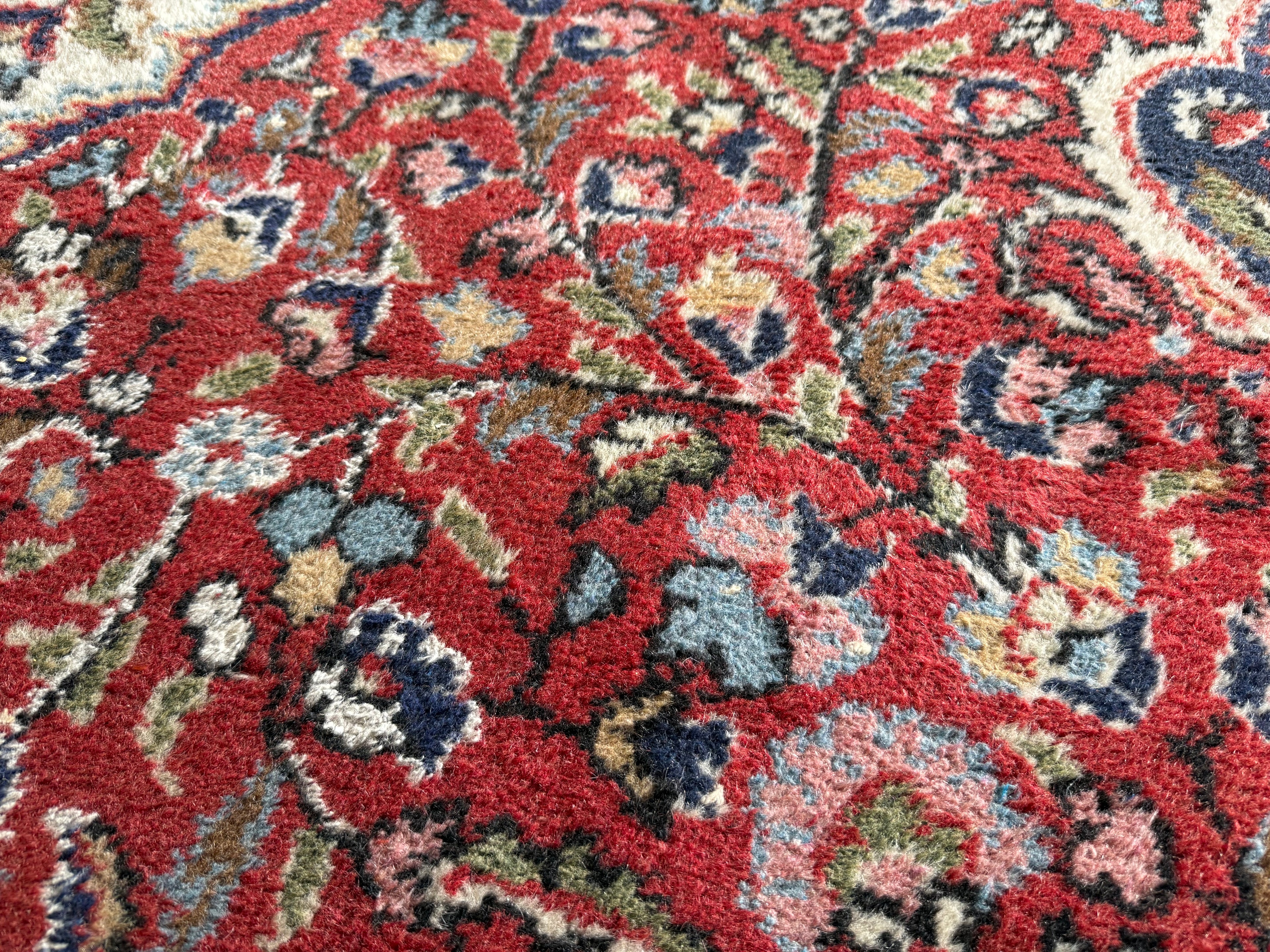 handgeknoopt Oosters Vintage tapijt Kashan stijl  215 x 345 cm