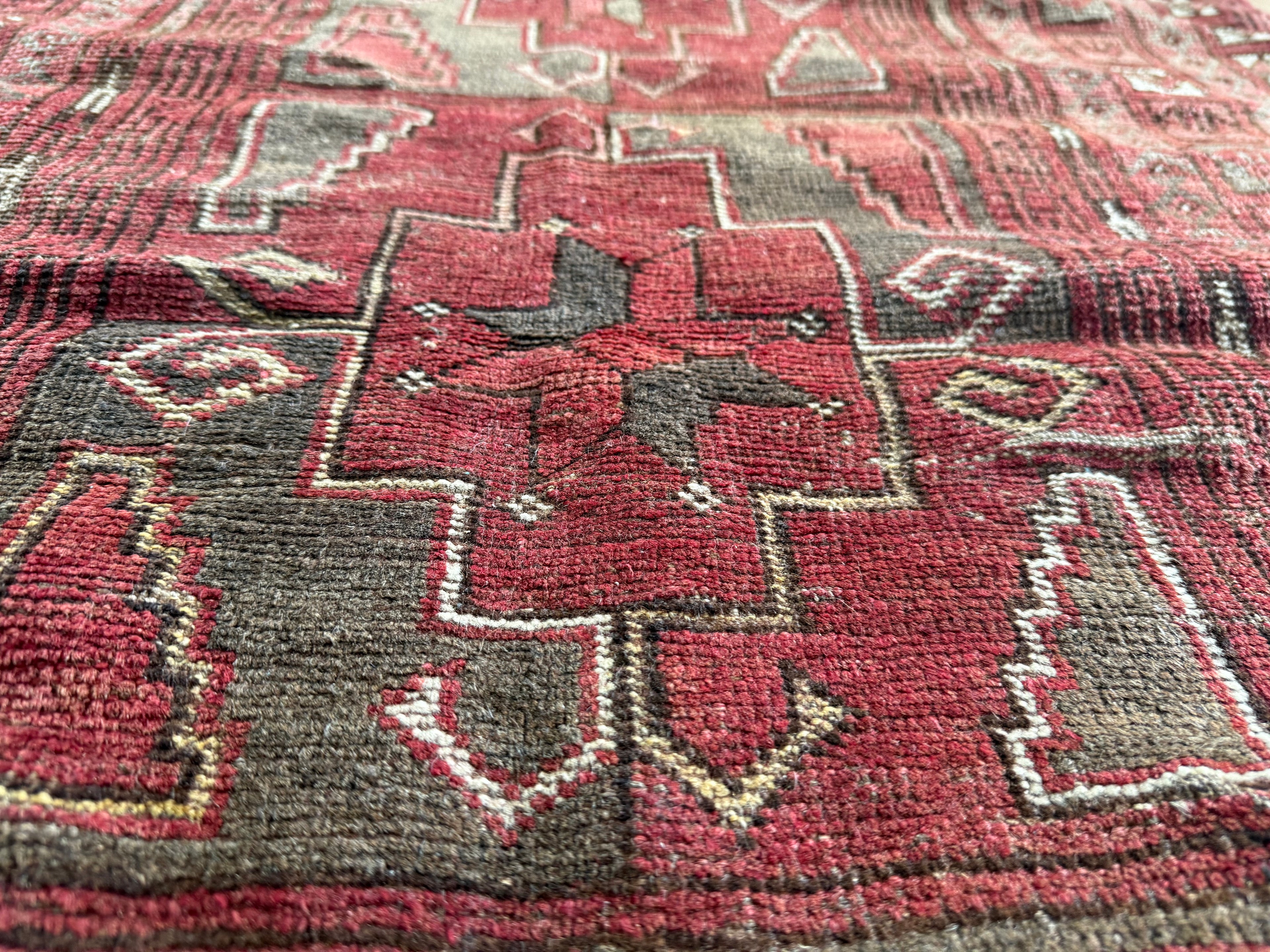 Tapete vintage Baluch – lã nó à mão, c. 1950–1970 (197 × 110 cm)