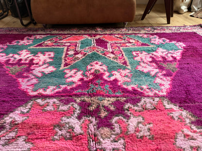 Vintage Atlas Rug – Magenta &amp; Turquoise Statement Piece (315 × 200 cm)