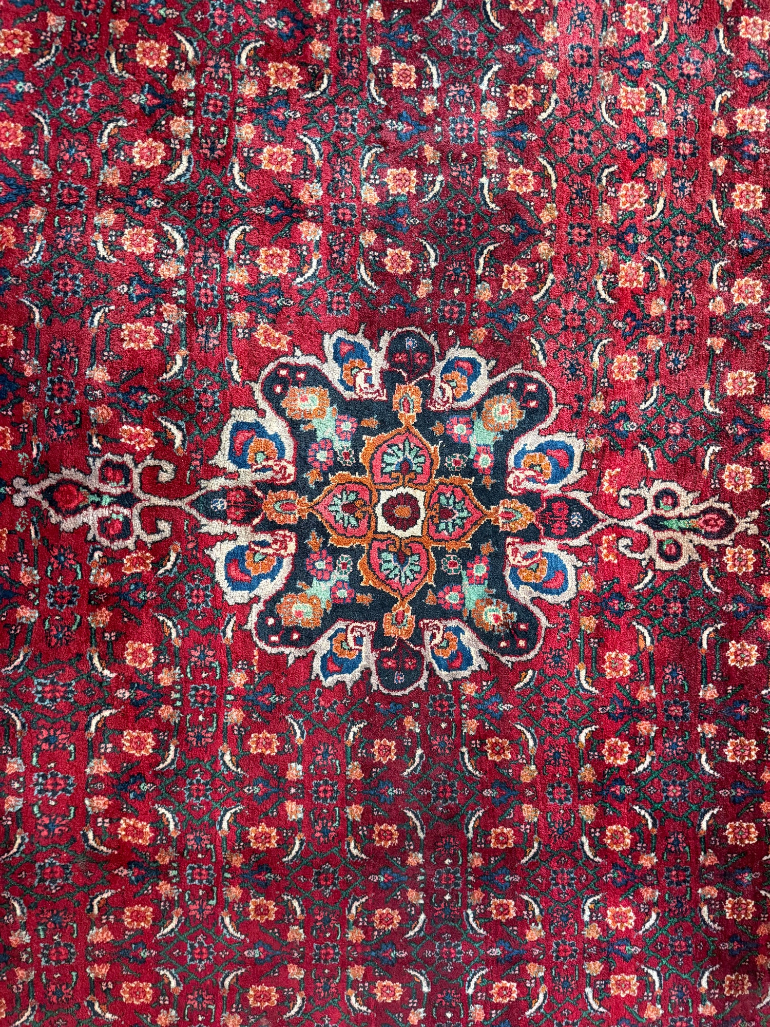Grande tappeto persiano vintage Hosseinabad – 356 × 242 cm, risalente circa al 1960