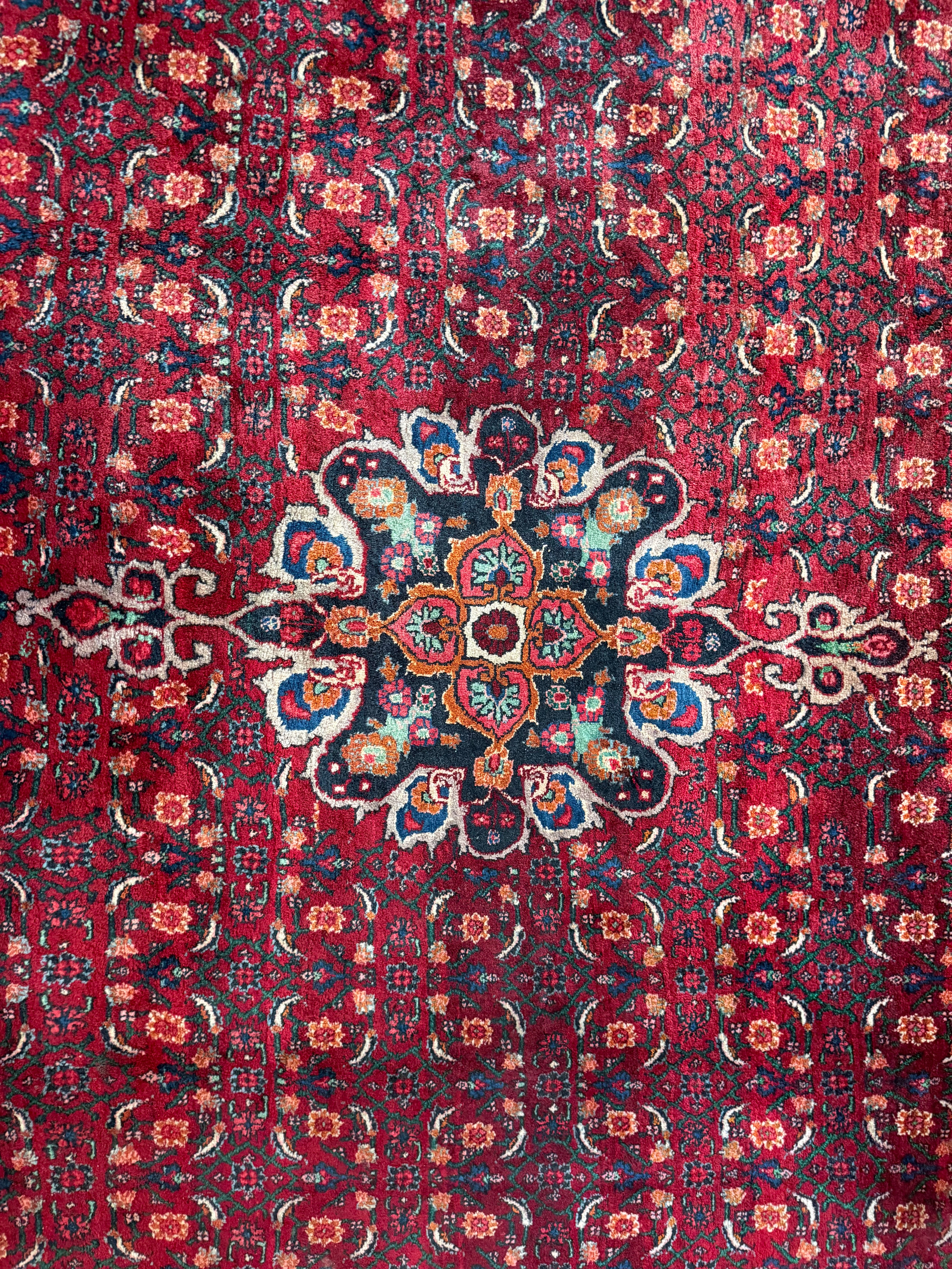 Grande tappeto persiano vintage Hosseinabad – 356 × 242 cm, risalente circa al 1960