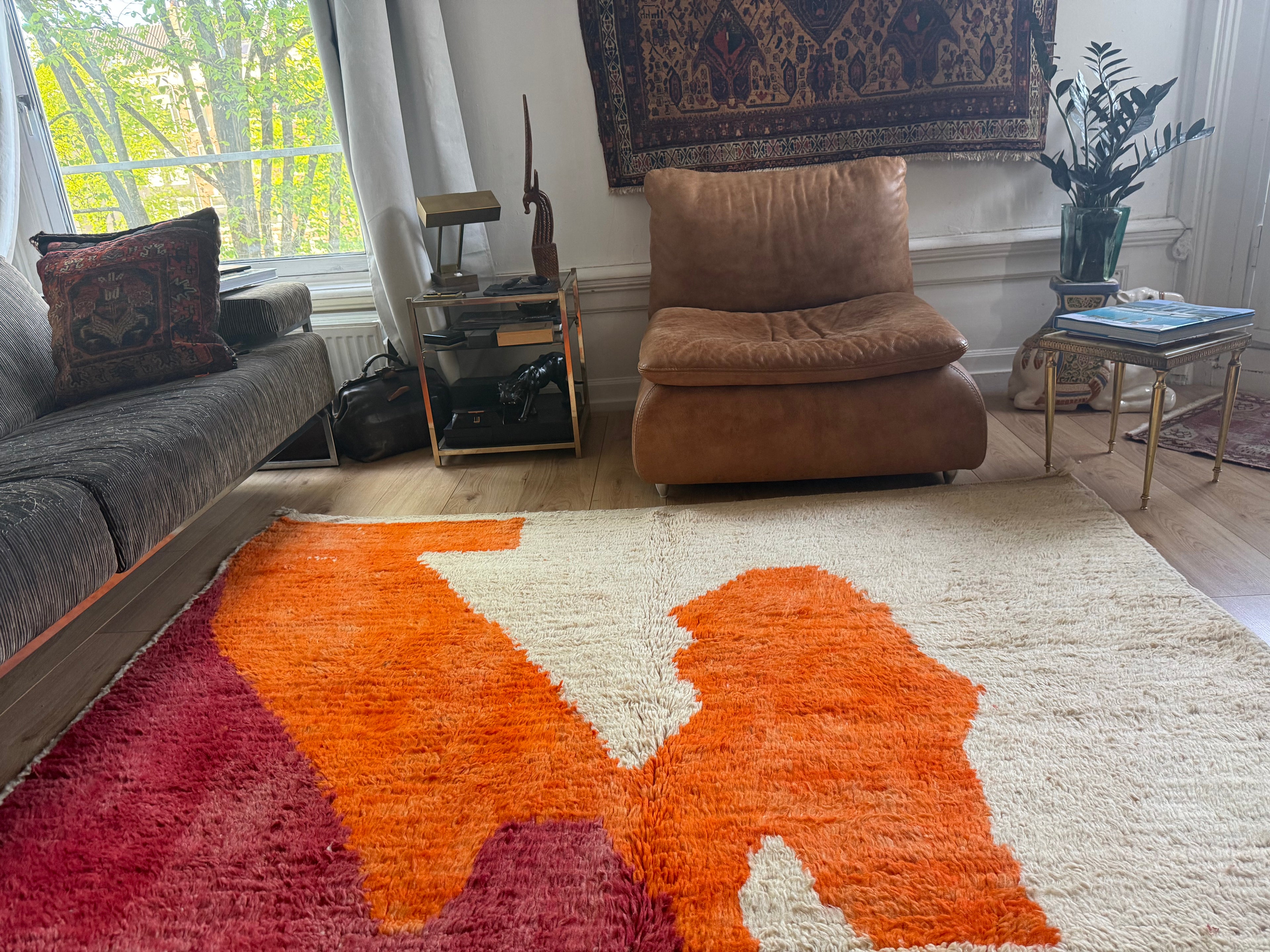 Abstract Marokkaans wollen tapijt – 305 × 193 cm