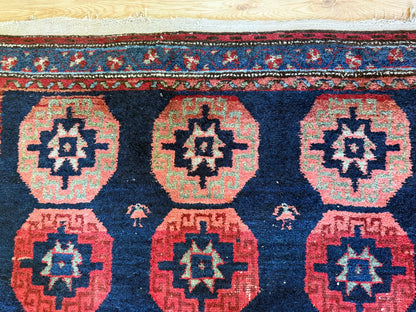 Handgeknoopt vintage tapijt – Zuid-Kaukasus (Karabagh / Kazak-stijl) – ca. 125 × 194 cm