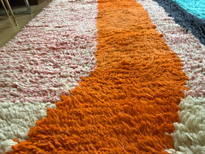 Tapete Vintage de Design Pós-Moderno – Feito à Mão no Marrocos – 320 × 201 cm