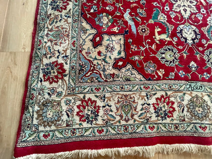 Groot Oosters Tabriz stijl tapijt 350 x 220 handgeknoopt vintage