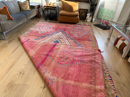 Handgeknoopt vintage Marokkaans tapijt – ca. 370 × 204 cm