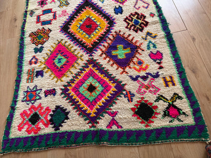 Tapis marocain vintage Azilal – 290 × 126 cm