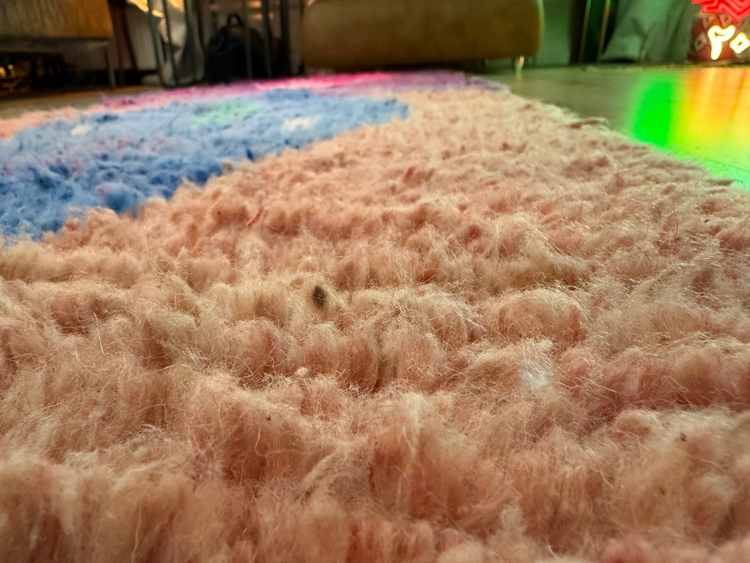 Authentiek Berber wollen kleed – kleurrijke Marokkaanse loper (310 × 70 cm)