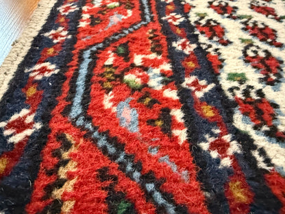 Vintage handgeknoopte loper – 275 × 75 cm – boteh-patroon