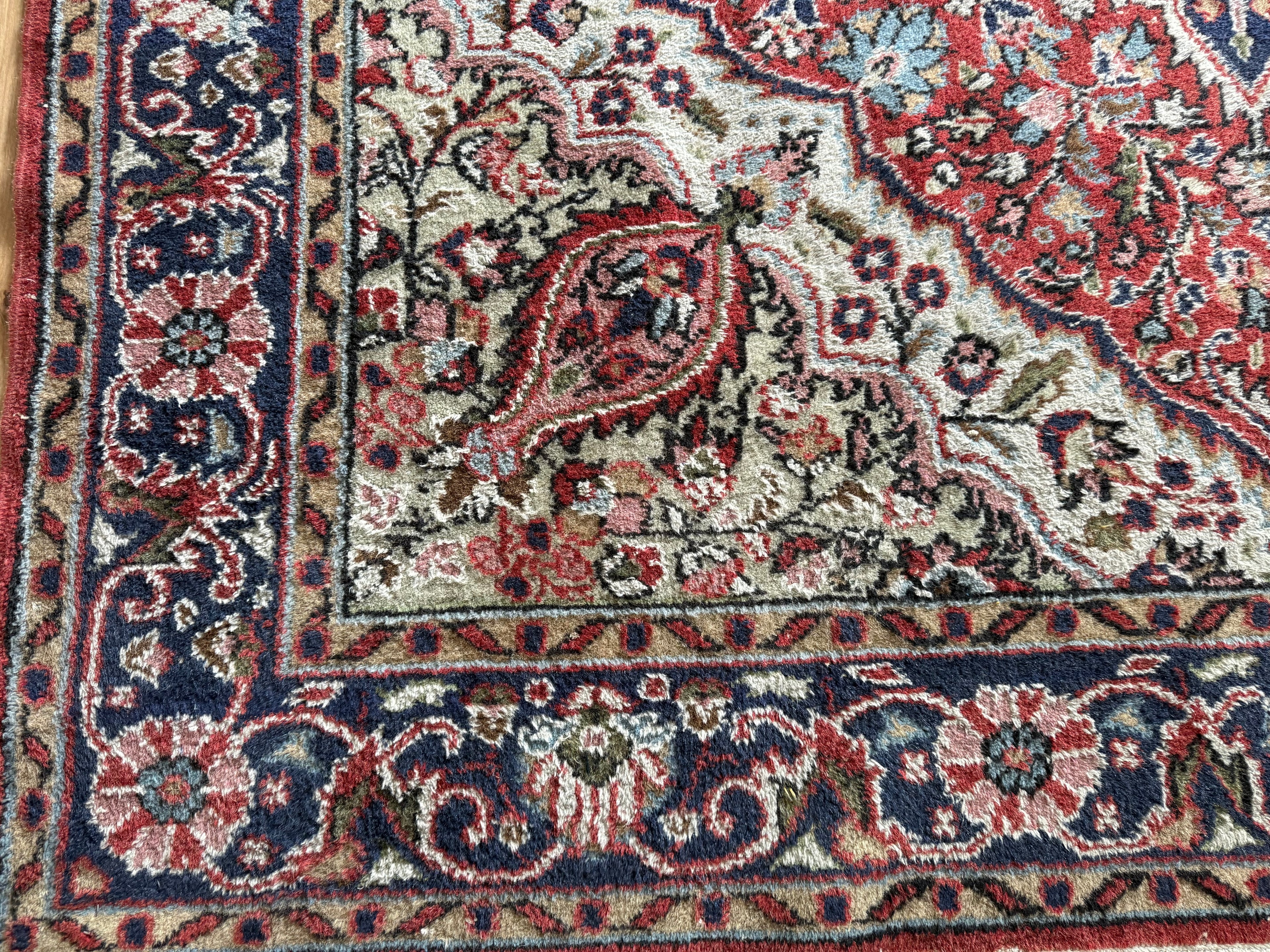 handgeknoopt Oosters Vintage tapijt Kashan stijl  215 x 345 cm