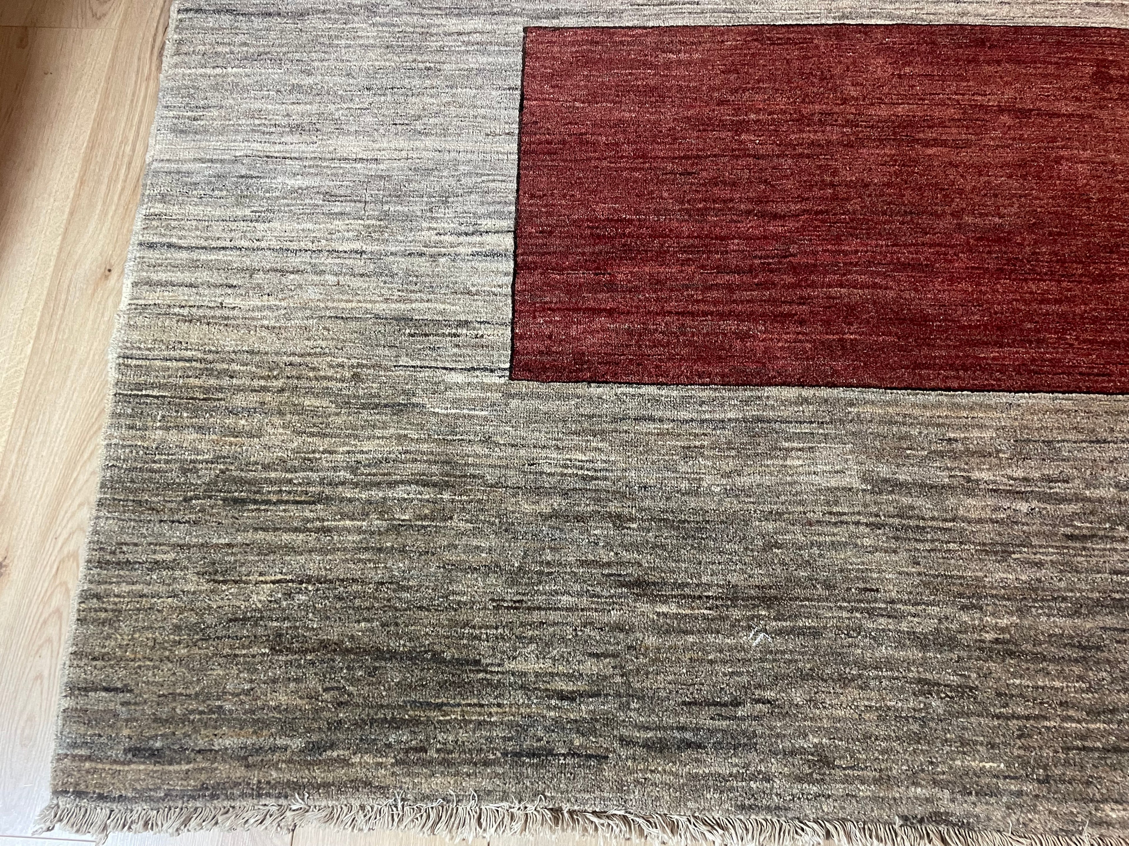 Handgeknoopt Gabbeh-stijl tapijt – ca. 282 × 190 cm