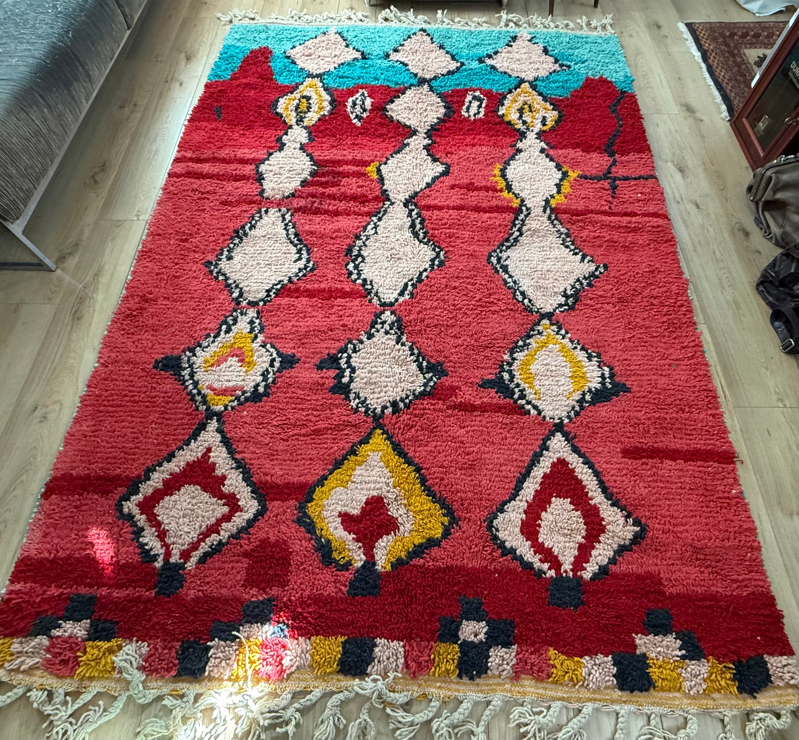 Vintage Marokkaans Boujad tapijt – 300 × 191 cm