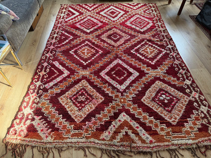 Tapete vintage marroquino de pelo alto – Atlas – 281 × 181 cm