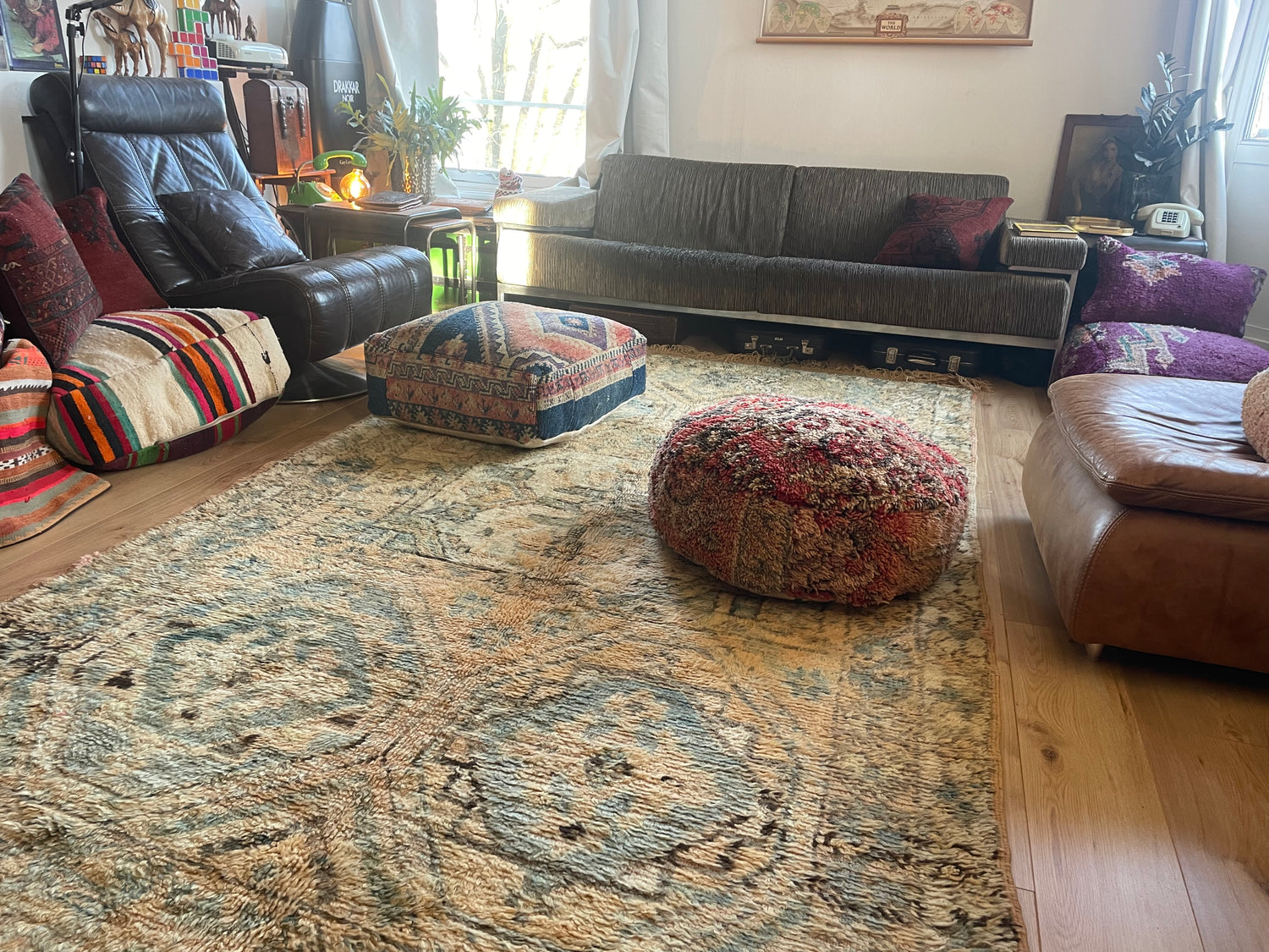 Handgeknoopt vintage tapijt uit Marokko – ca. 340 × 178 cm