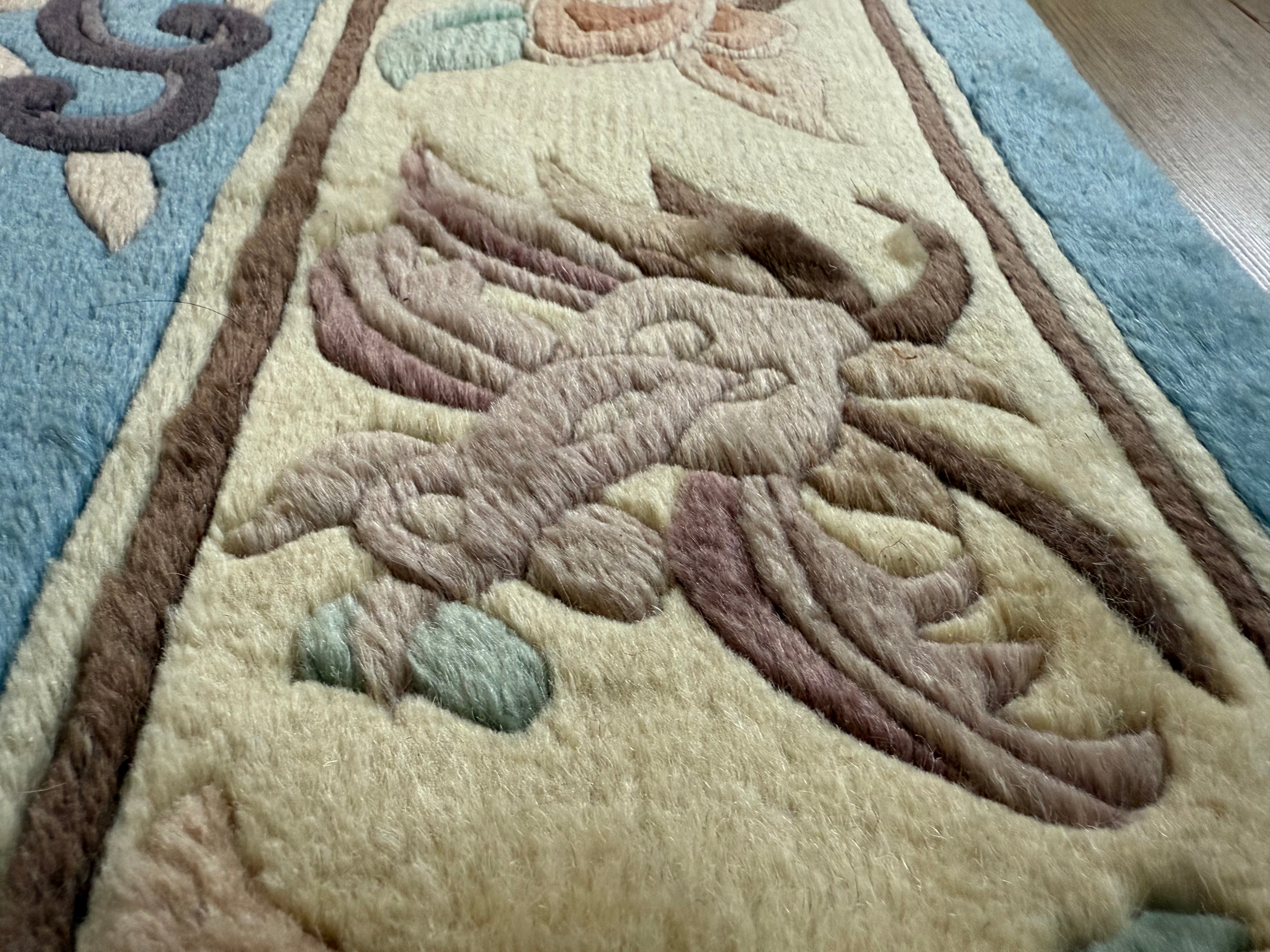 vintage Chinees Deco-tapijt – ca. 155 × 248 cm