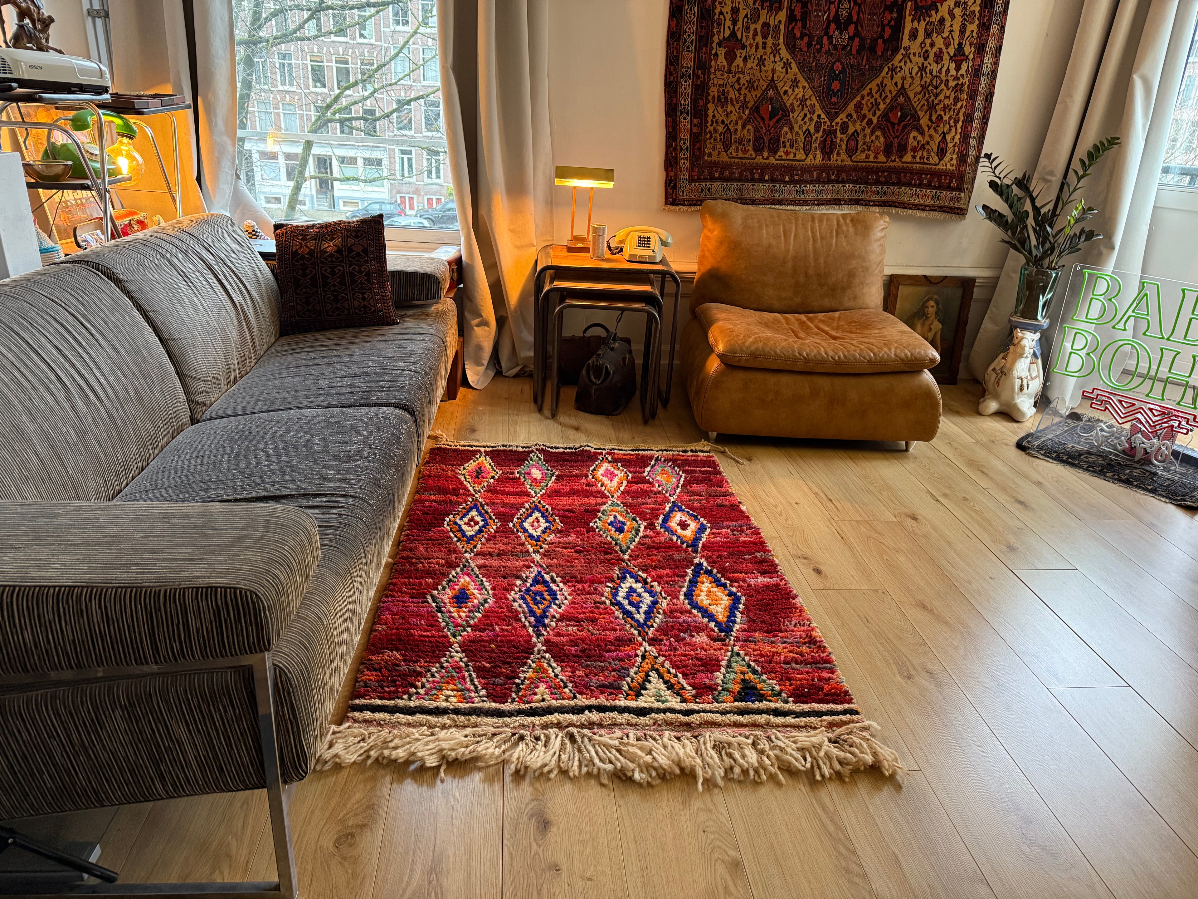 Warm vintage Berber tapijt – 154 × 102 cm