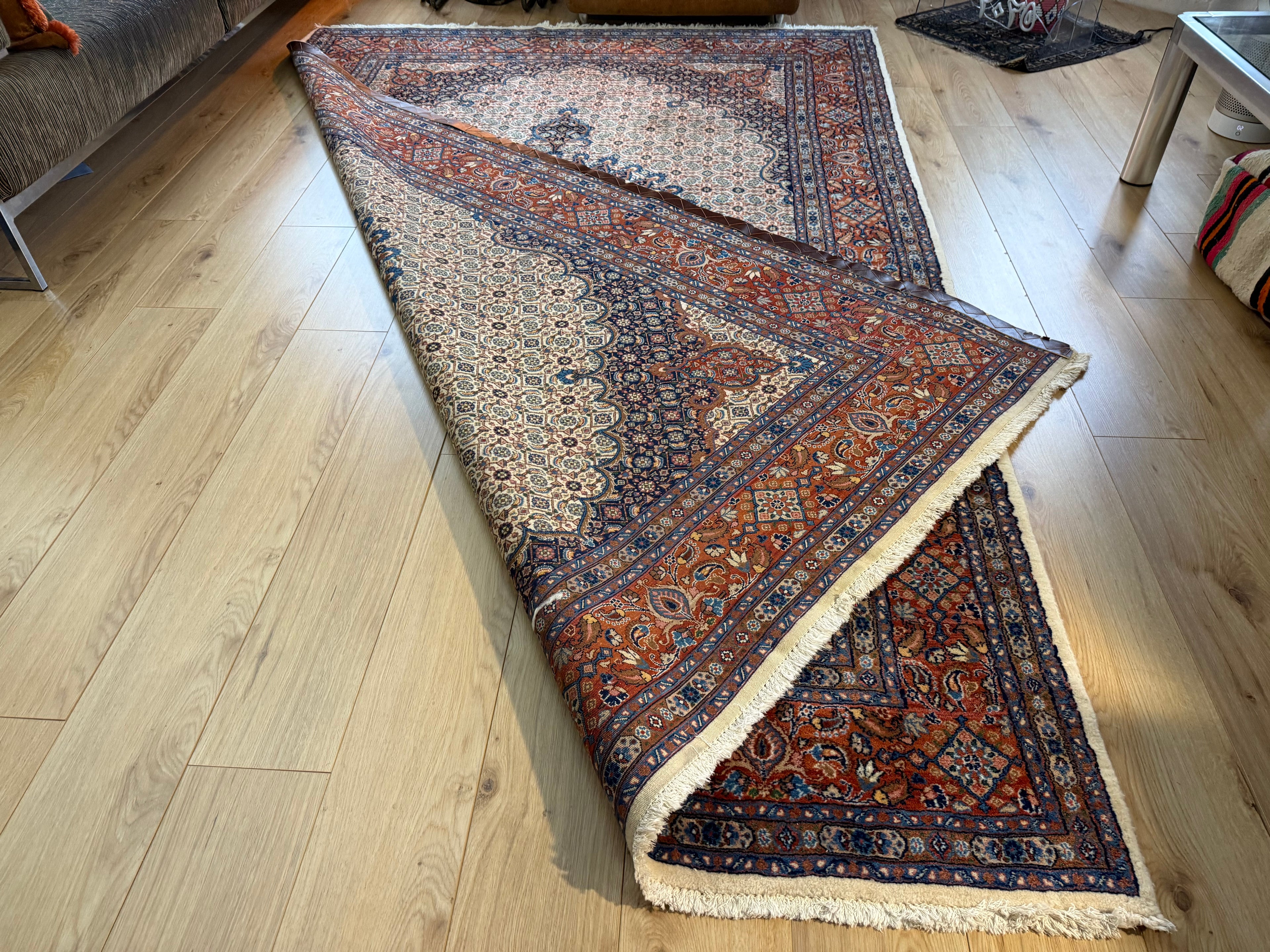 Handgeknoopt Oosters vintage tapijt – 310 × 200 cm – Professioneel gereinigd