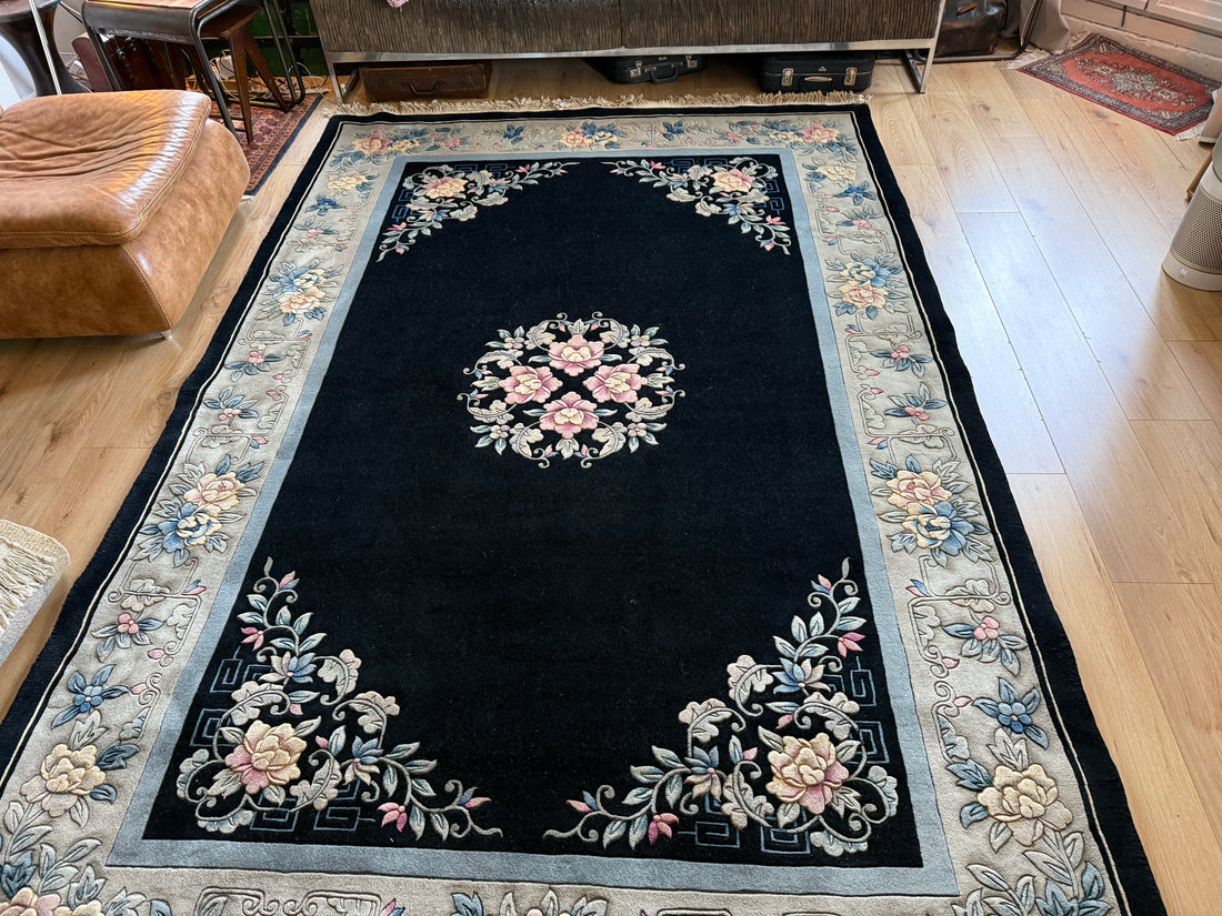 Handgeknoopt vintage tapijt – Chinese Deco stijl – ca. 323 × 188 cm