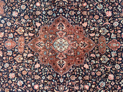 Handgeknoopt vintage Tabriz-stijl tapijt – ca. 208 x 128 cm