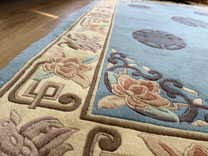 vintage Chinees Deco-tapijt – ca. 155 × 248 cm