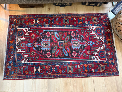 Handgeknoopt vintage oosters tapijt – Heriz stijl – ca. 200 × 118 cm