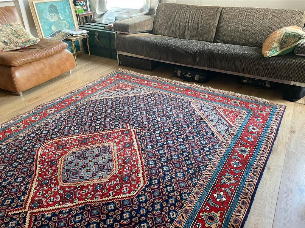 Groot ongebruikt Vintage handgeknoopt tapijt Oosterse Bidjar stijl 𝟑𝟎𝟎- 𝟏𝟖𝟕 𝐜𝐦