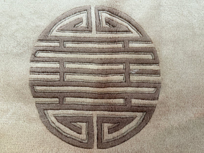 Vintage Deco-stijl wollen tapijt – ca. 330 × 215 cm