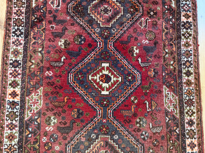 Handgeknoopt vintage oosters tapijt – 182 × 120 cm