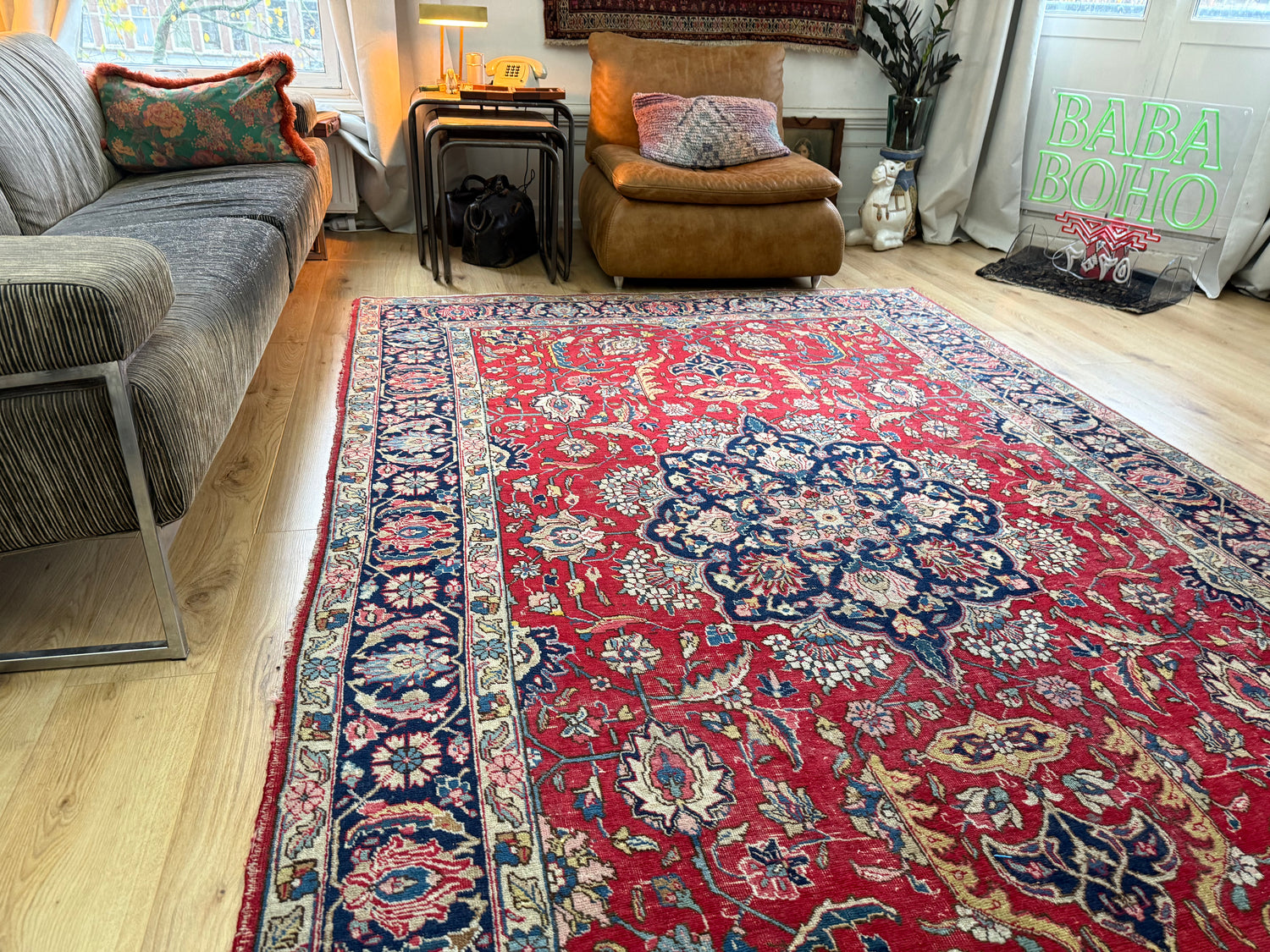 Handgeknoopt vintage tapijt – ca. 303 × 193 cm