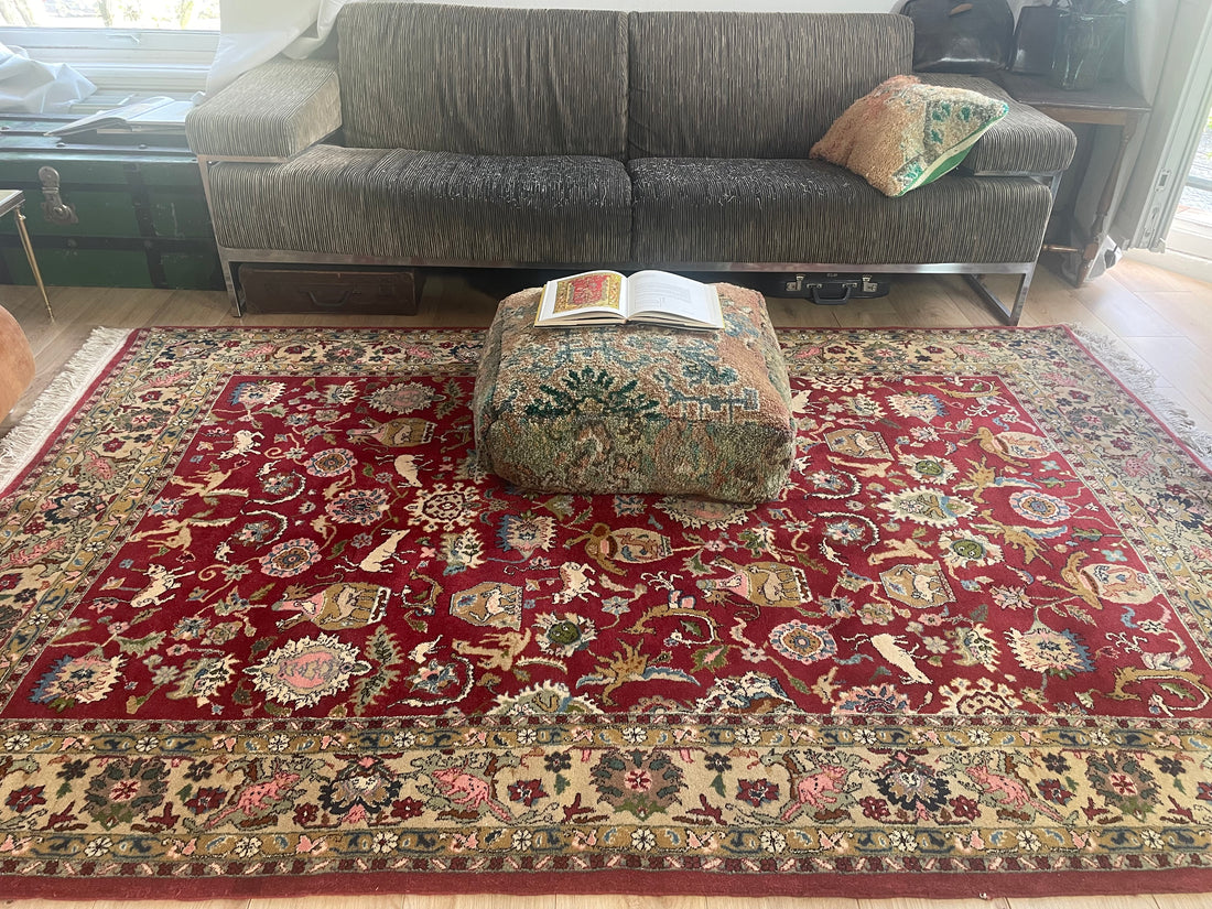Handgeknoopt vintage Oosters tapijt – ca. 265 × 162 cm
