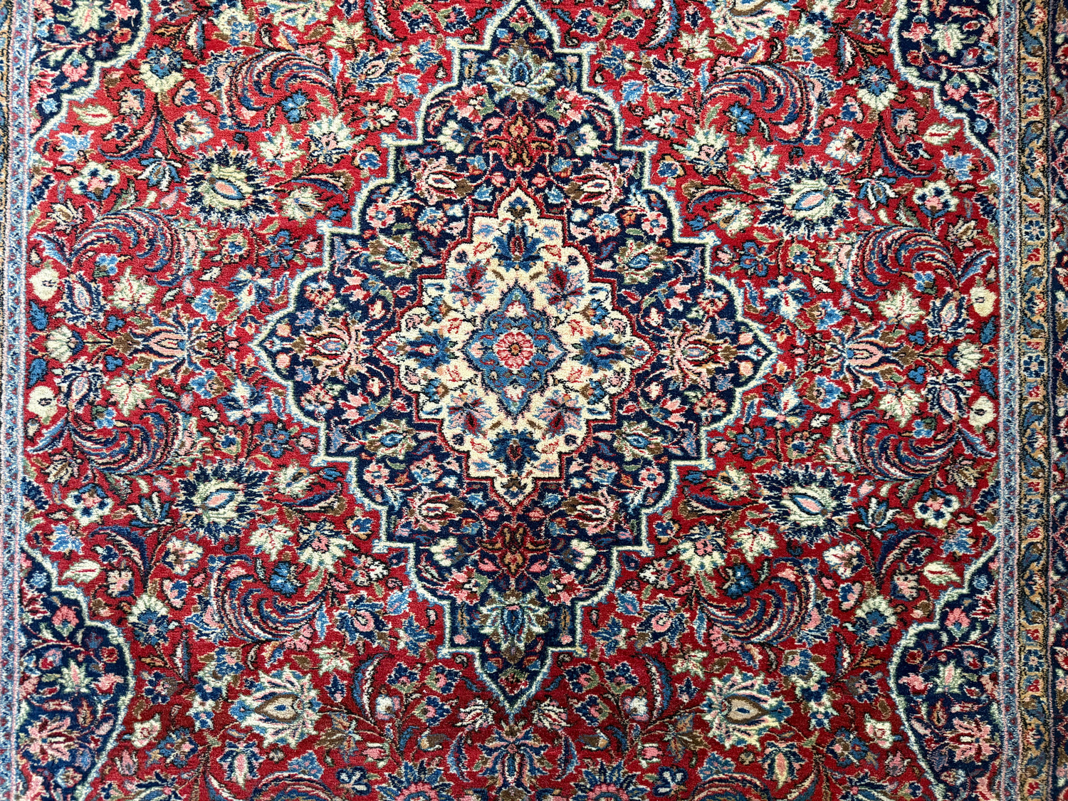 Vintage hand-knotted classic carpet 243 × 148 cm