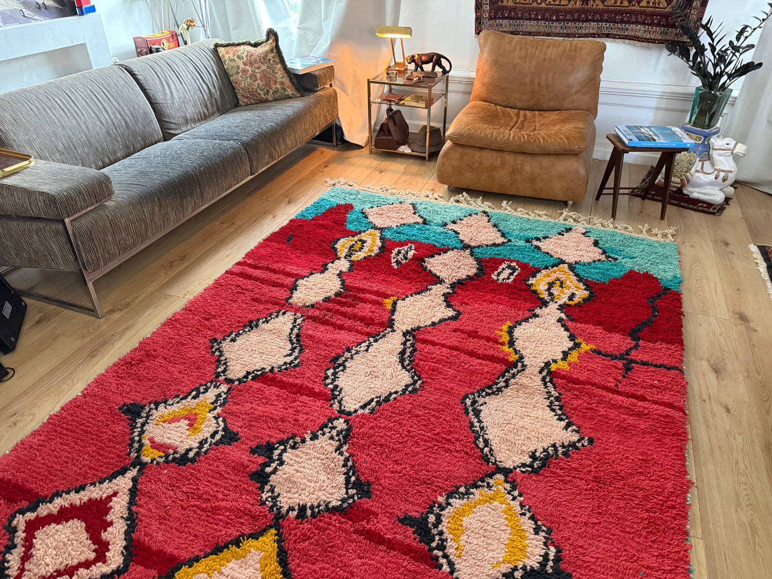 Vintage Marokkaans Boujad tapijt – 300 × 191 cm